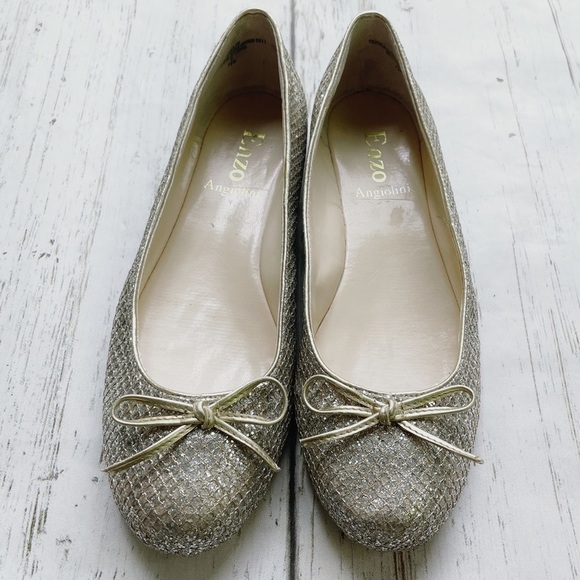 Enzo Angiolini Women’s Aeniltm Glitter Shimmer Ballet Flats Shoes Size 7.5M - Picture 3 of 7